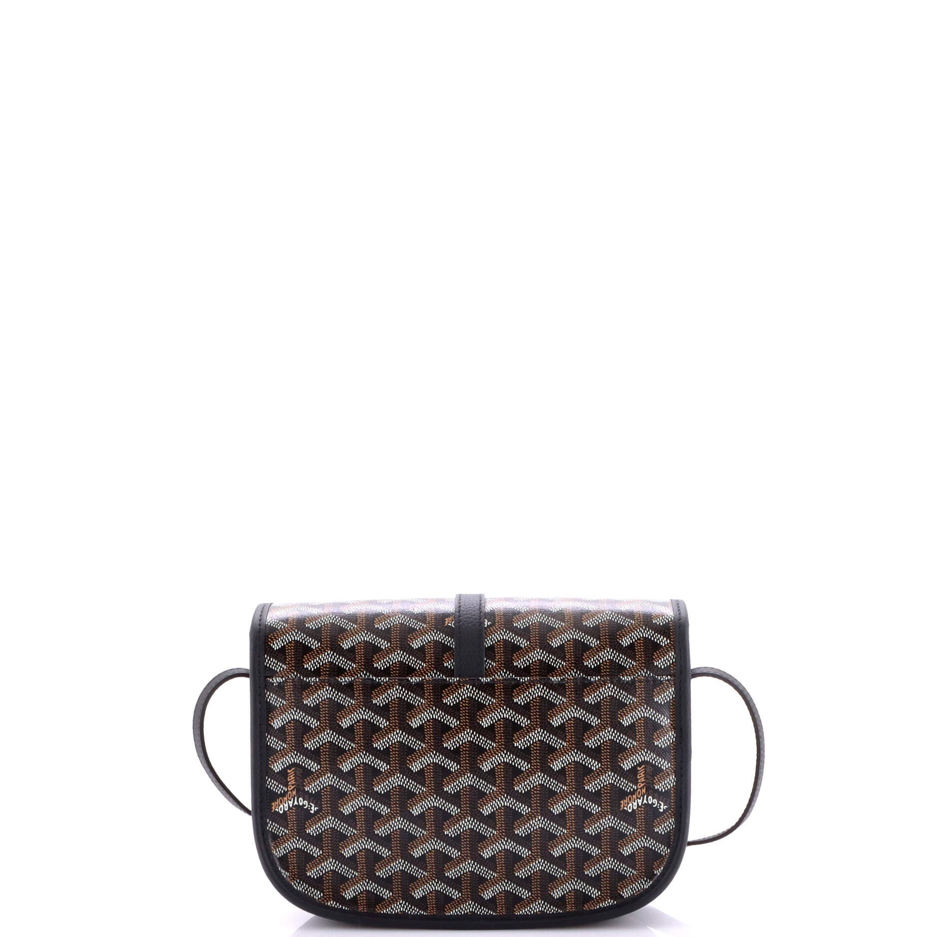 Pre-Owned Goyard Belvedere II Messenger Bag Coated Canvas PM, Alternate, color, Black