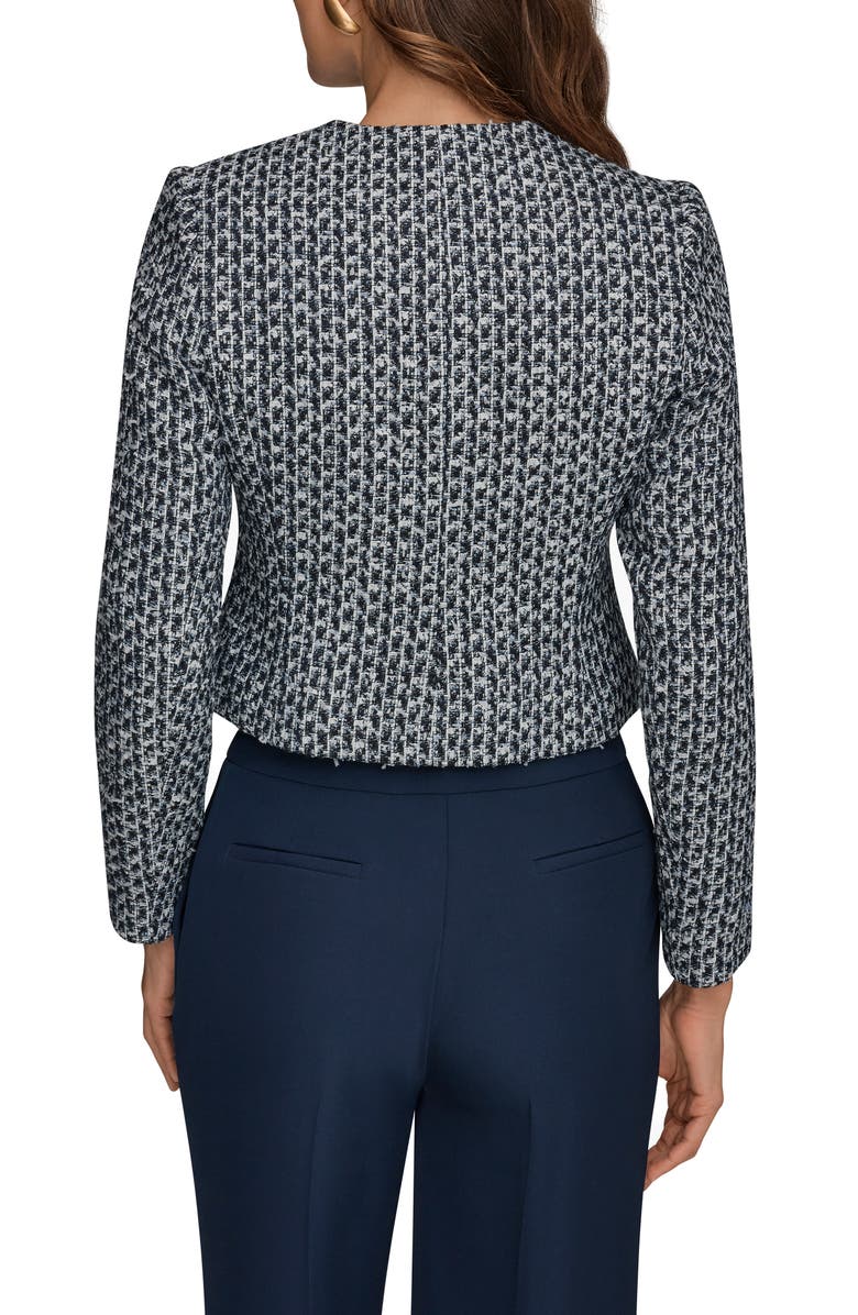Donna Karan New York Tweed Crop Jacket, Alternate, color, Nightfall Multi