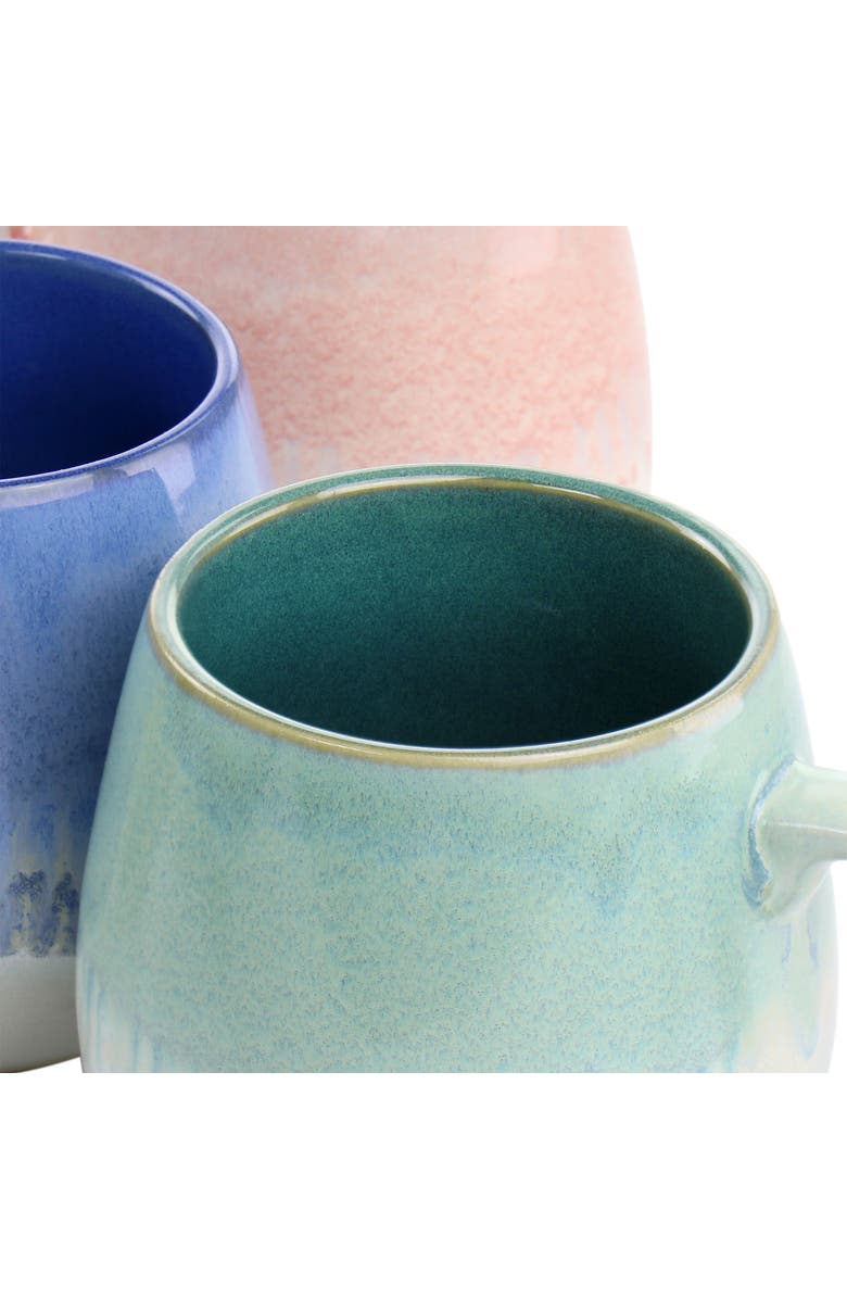 Gibson Home Avery Creek 4 Piece 19.1oz Stoneware Mug Set, Alternate, color, Blue