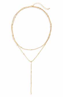 NORDSTROM RACK Demi-Fine Dot Chain Y-Necklace