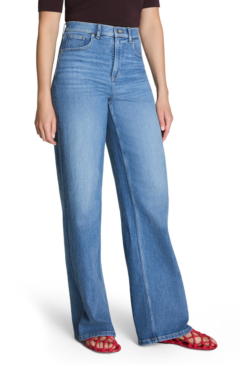 SPANXshape™ Authentic 360 High Waist Wide Leg Jeans, Alternate, color, WILMINGTON WASH