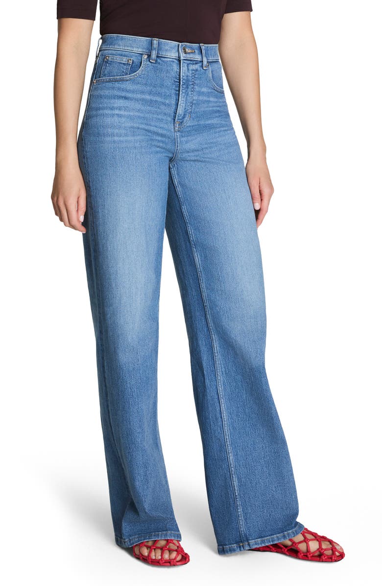 SPANX<sup>®</sup> SPANXshape<sup>™</sup> Authentic 360 High Waist Wide Leg Jeans, Alternate, color, Wilmington Wash