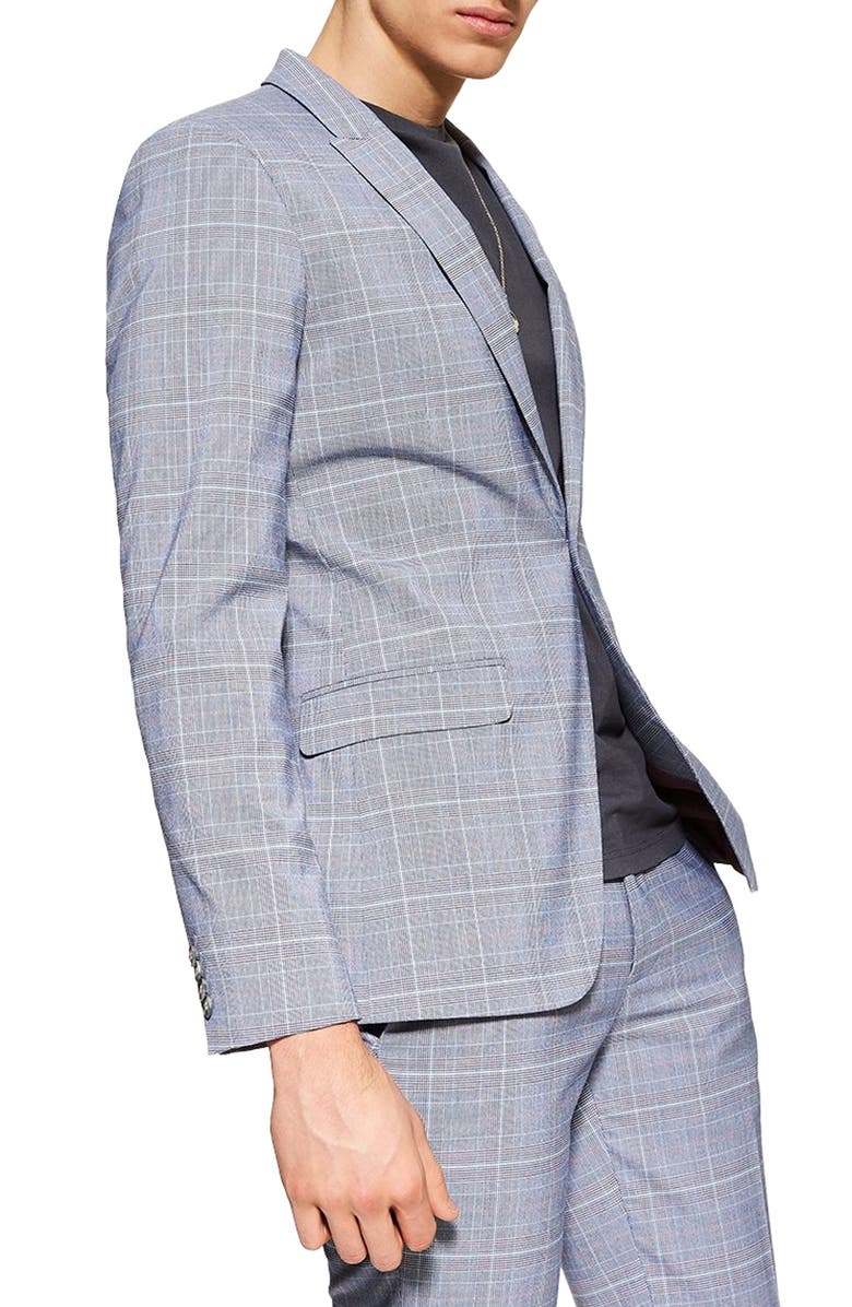 Topman Skinny Fit Suit Jacket, Main, color, 