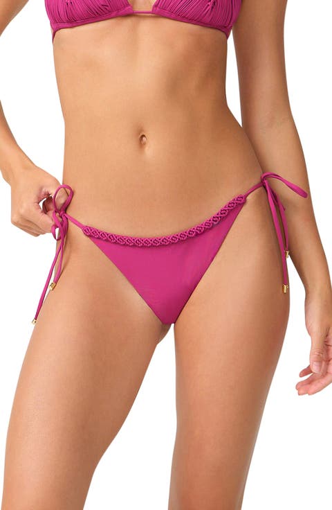 Nath Macramé Tie Side Full Coverage Bikini Bottoms
