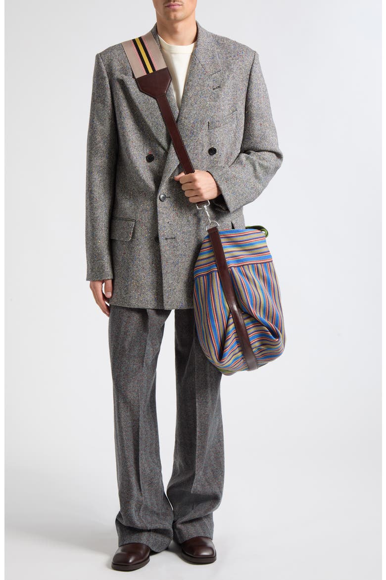 Bosier Wool Double Breasted Sport Coat, Alternate, color, BLACK