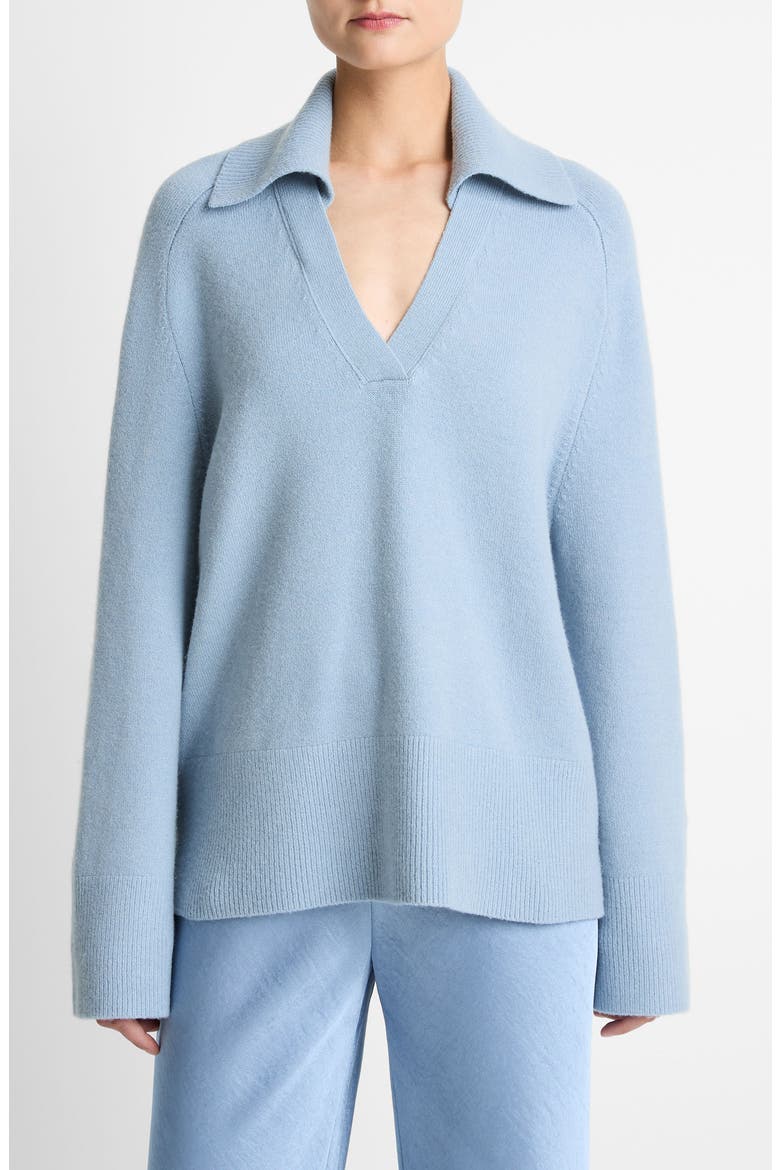 Oversize Wool & Cashmere Blend Sweater, Main, color, PACIFIC