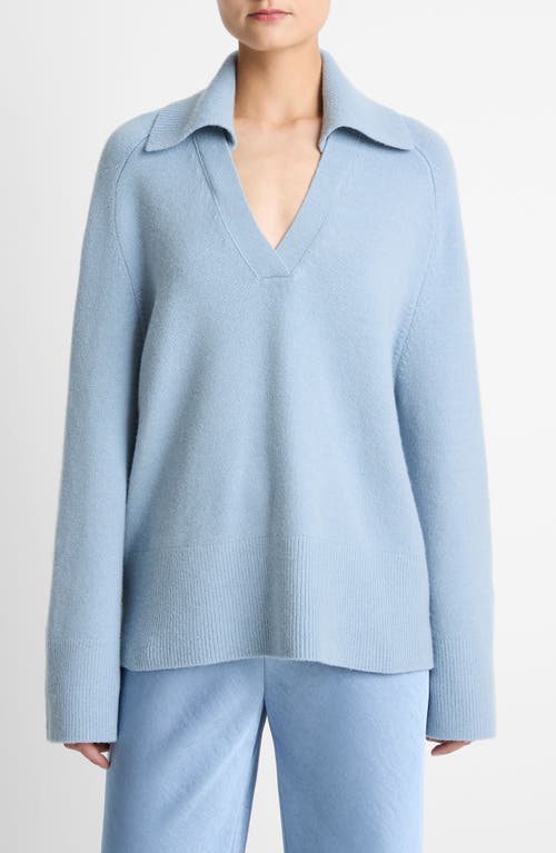 Vince Oversize Wool & Cashmere Blend Sweater In Blue