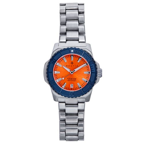 Nautis Cortez Automatic Bracelet Watch w/Date in Orange/navy  product