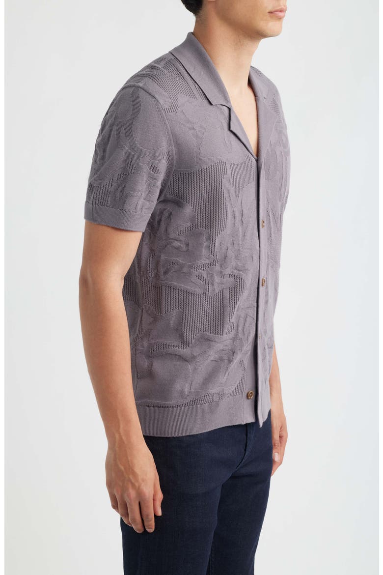 C-Noy Texture Camp Shirt, Alternate, color, MEDIUM PURPLE