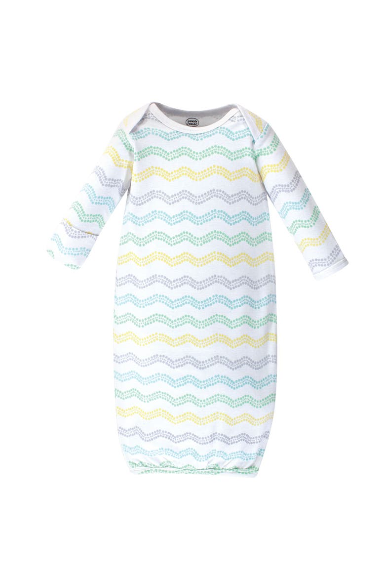 4Pk Interlock Gowns, Alternate, color, Basic Elephant