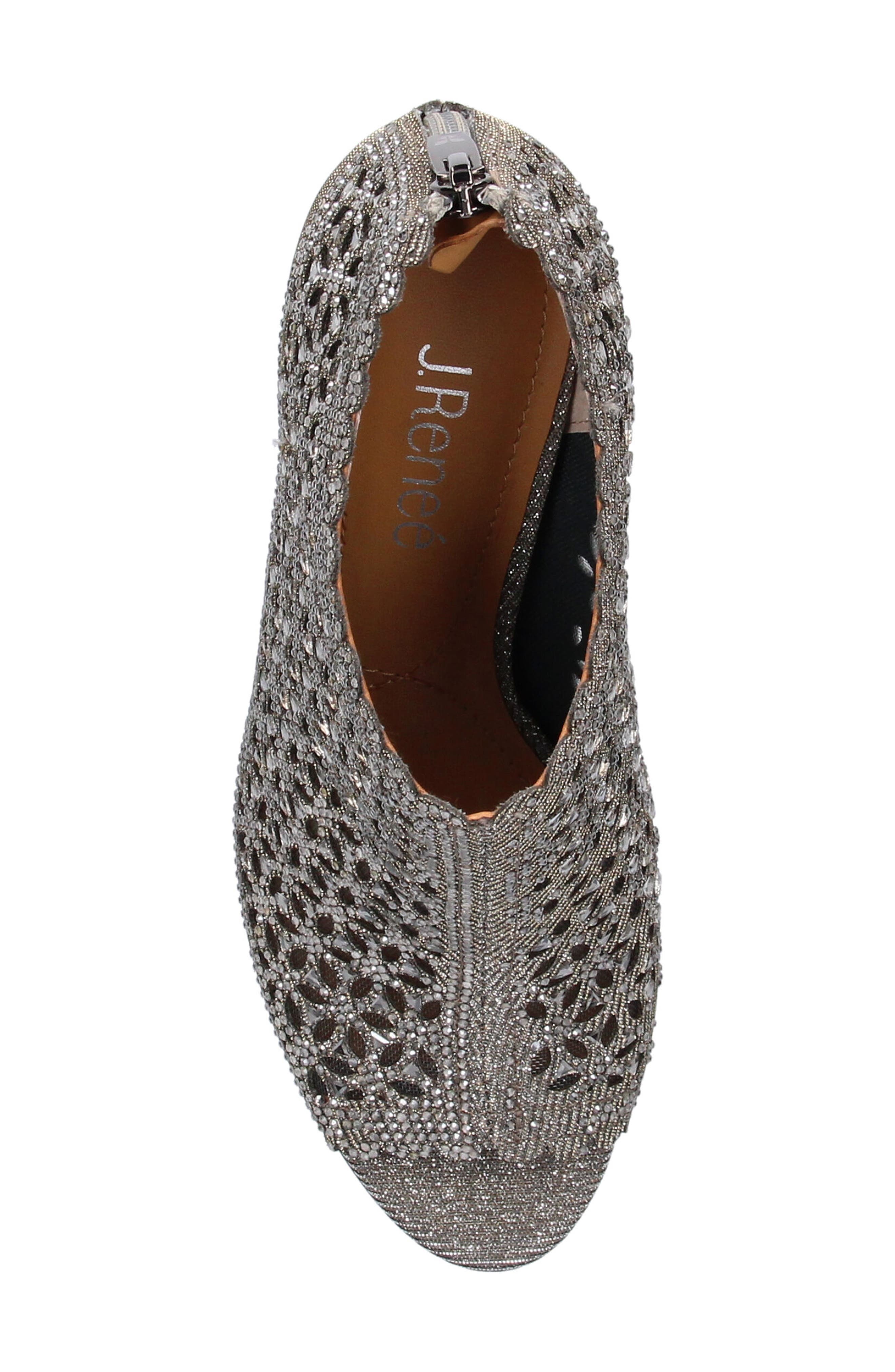 J.Renée Radita Open Toe Bootie, Alternate, color, PEWTER