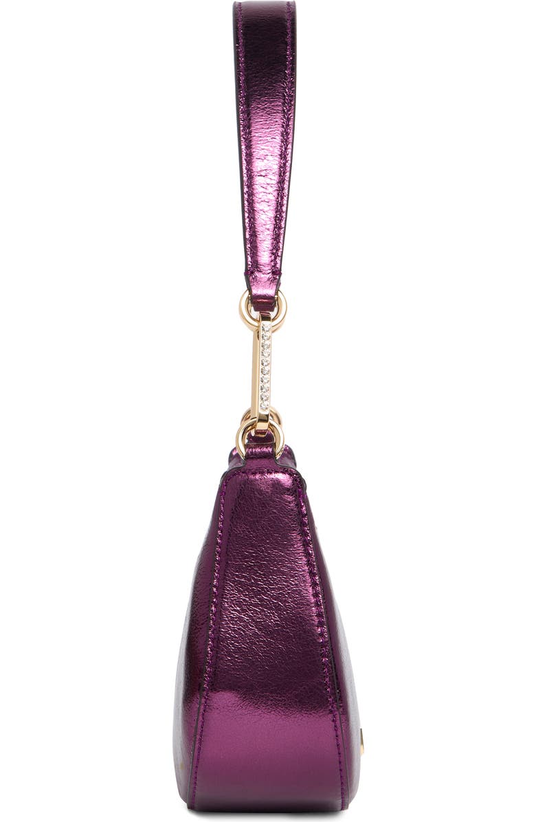Kate Spade New York nina metallic shoulder bag, Alternate, color, Dark Raspberry