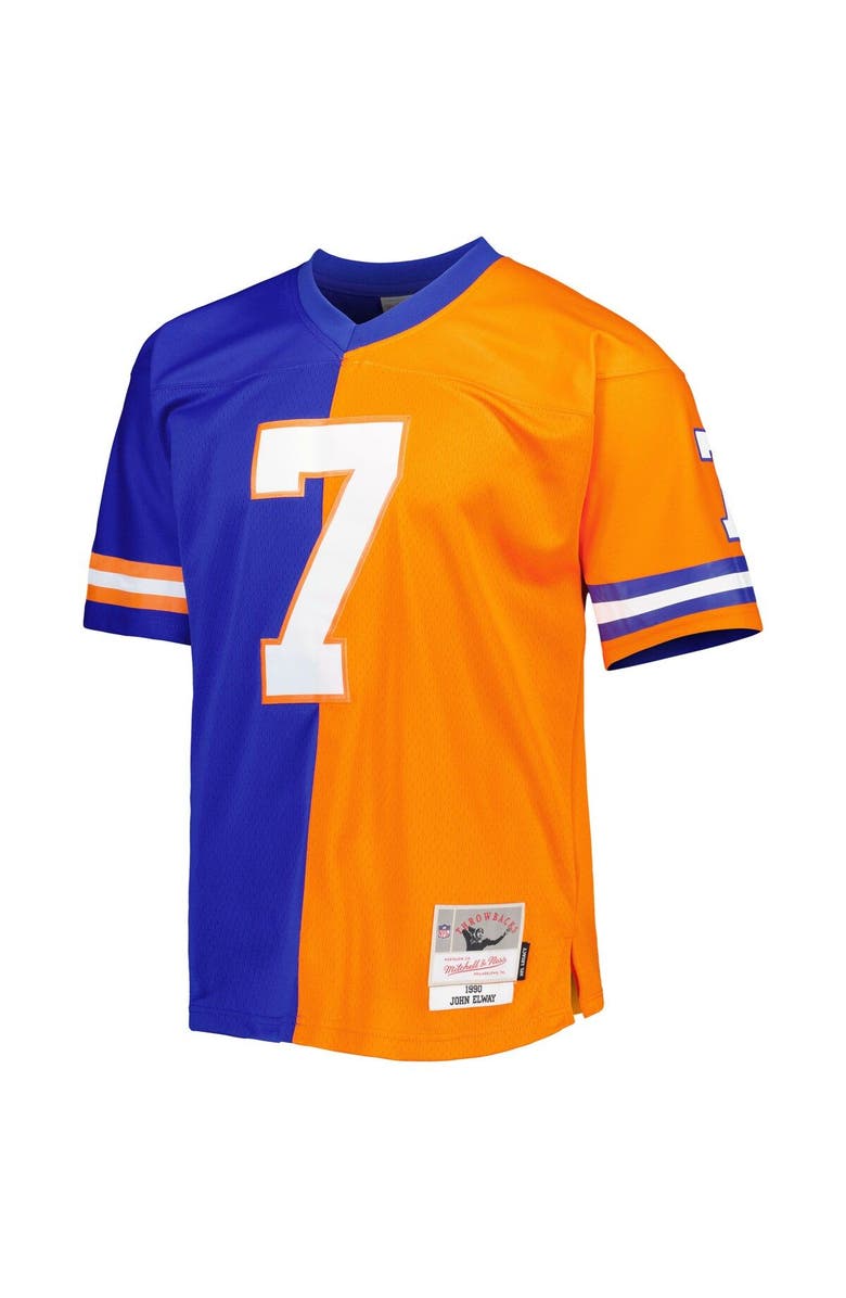 Mitchell & Ness Men's Mitchell & Ness John Elway Royal/Orange Denver Broncos 1990 Split Legacy Replica Jersey, Alternate, color, Royal