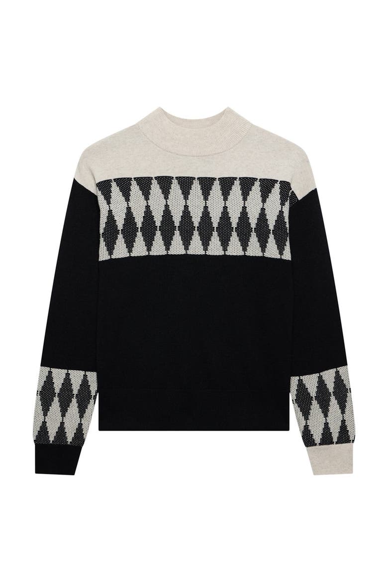 Cotton Blend Graphic Sweater, Alternate, color, Stone