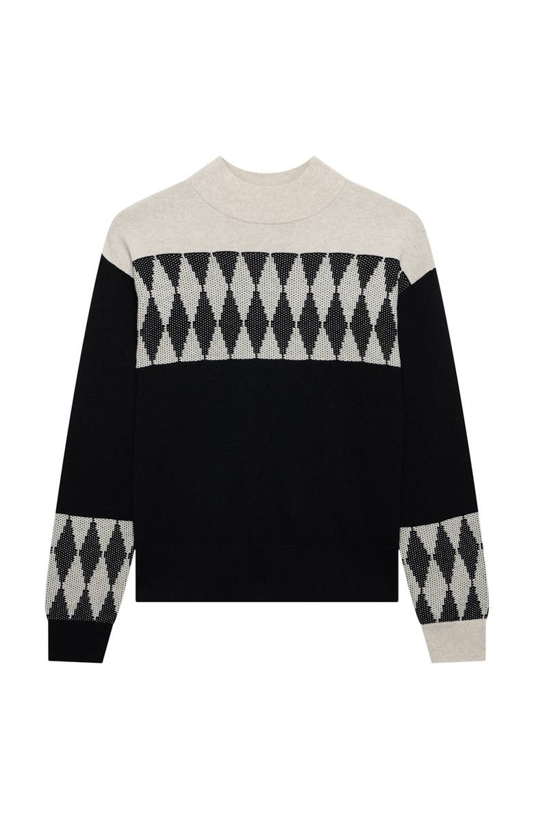 MINT VELVET Cotton Blend Graphic Sweater, Alternate, color, Stone