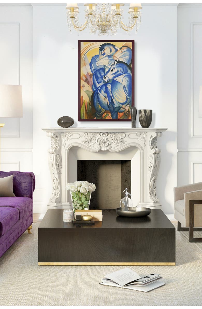 OVERSTOCK ART The Tower of Blue Horses - Framed Oil Reproduction of an Original Painting by Franz Marc, Main, color, 