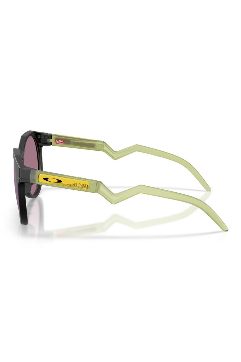 HSTN 52mm Round Sunglasses, Alternate, color, MATTE BLACK / PRIZM JADE
