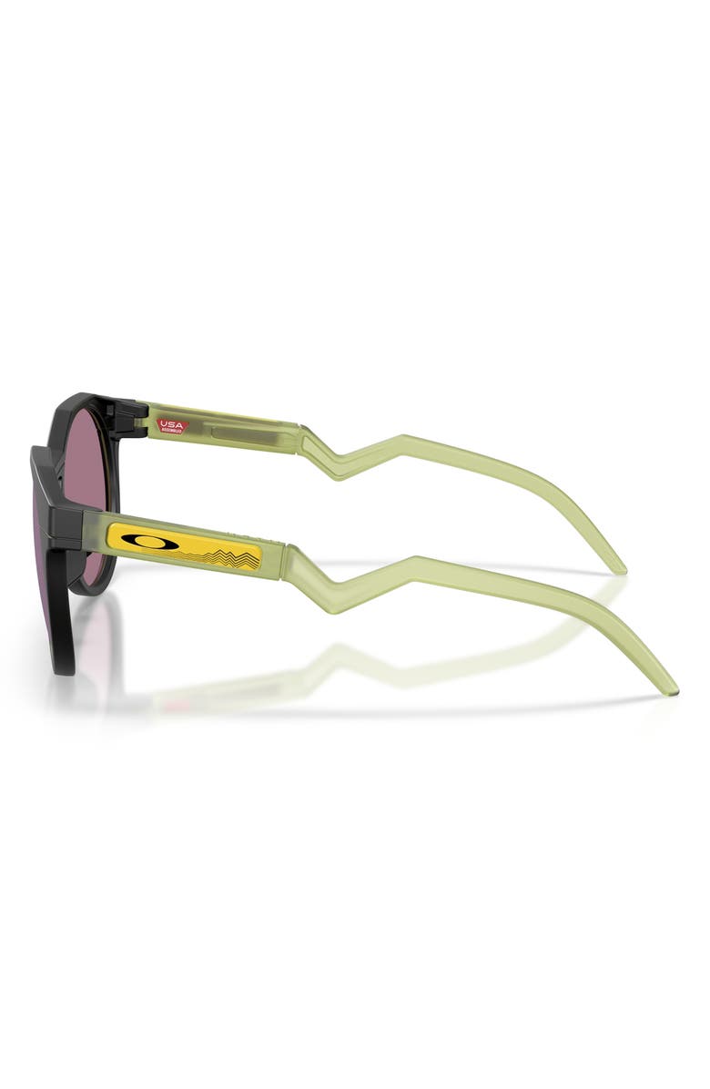 Oakley HSTN 52mm Round Sunglasses, Alternate, color, Matte Black / Prizm Jade