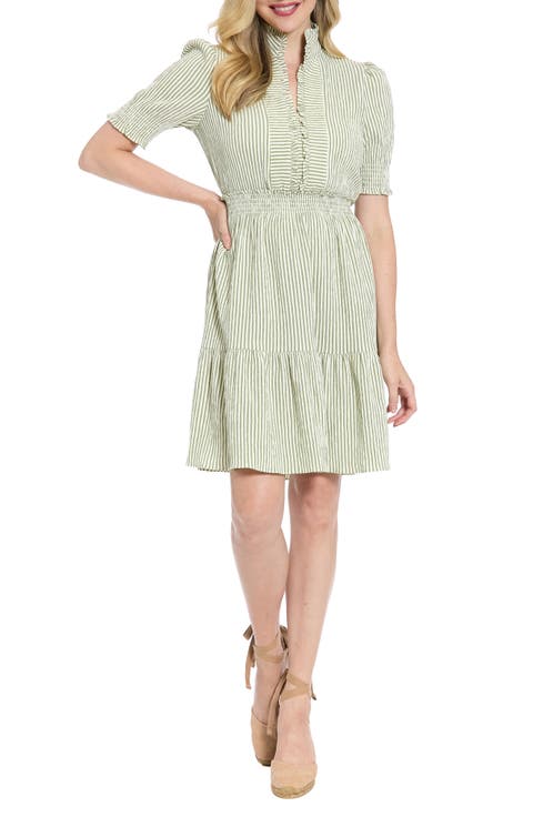 Puff Sleeve Smocked Dress