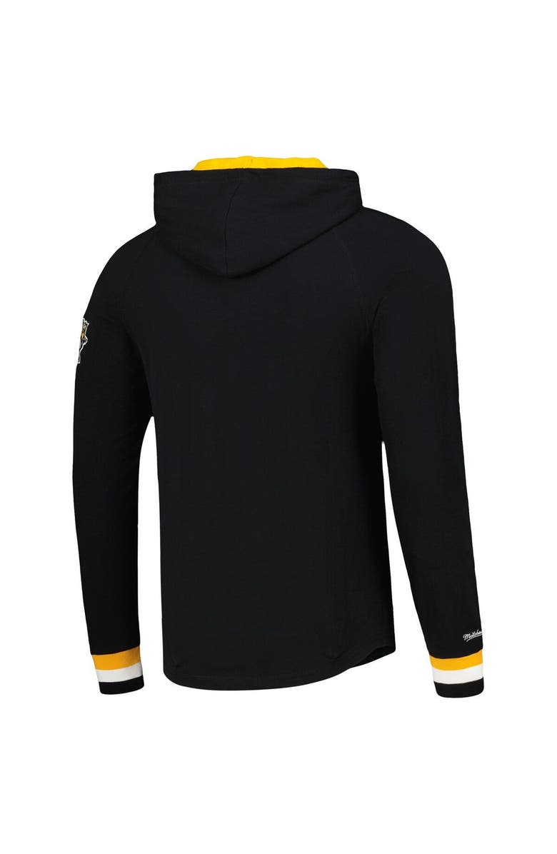Mitchell & Ness Men's Mitchell & Ness Black Pittsburgh Penguins Legendary Slub Hoodie Long Sleeve T-Shirt, Alternate, color, Black