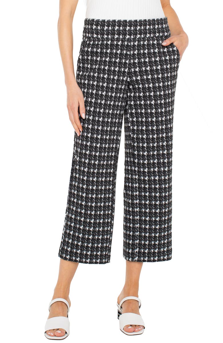 Liverpool Los Angeles Mabel Plaid Crop Wide Leg Pants, Main, color, 