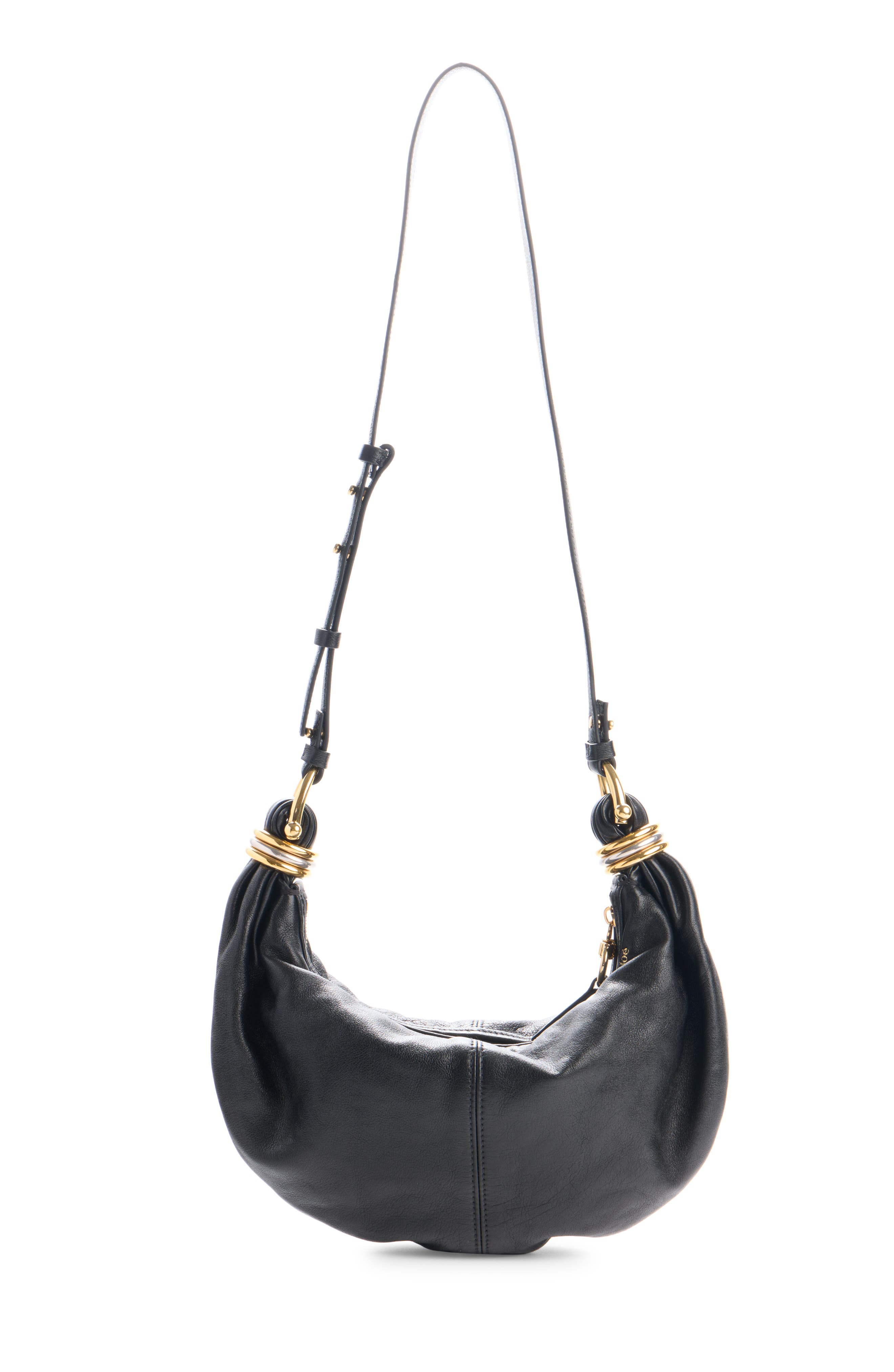 Chloé Small Bracelet Hobo Bag, Alternate, color, Black 001