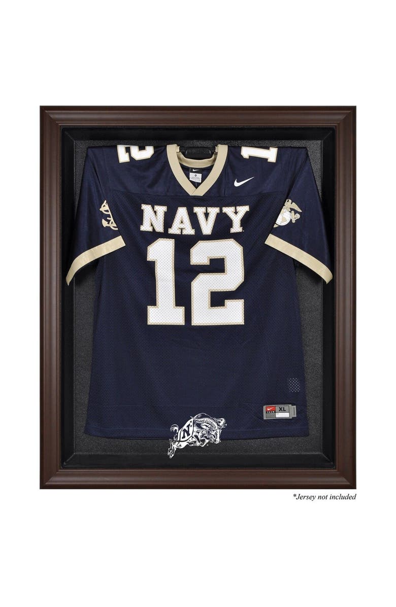 FANATICS AUTHENTIC Navy Midshipmen Brown Framed Logo Jersey Display Case, Main, color, 