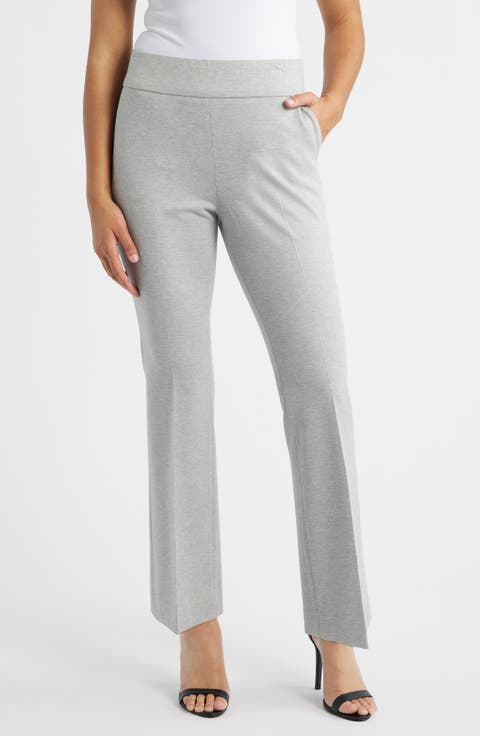 High Waist Bootcut Knit Pants (Petite)