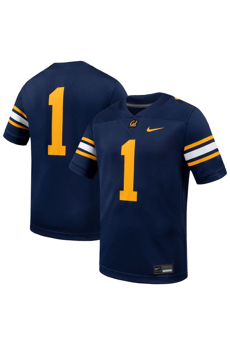 Men's Nike #1 Navy Cal Bears Untouchable Replica Game Jersey, Main, color, Navy