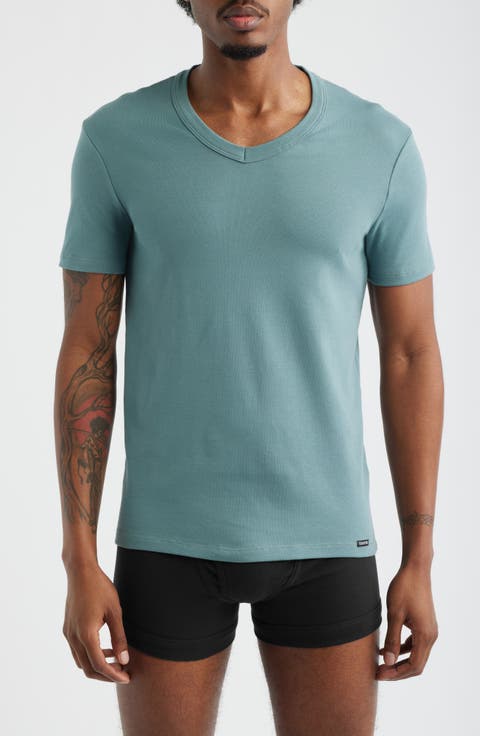 Cotton Jersey V-Neck T-Shirt