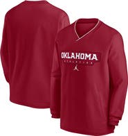 Jordan Brand Men's Jordan Brand Crimson Oklahoma Sooners 2024 Sideline Pullover Windshirt