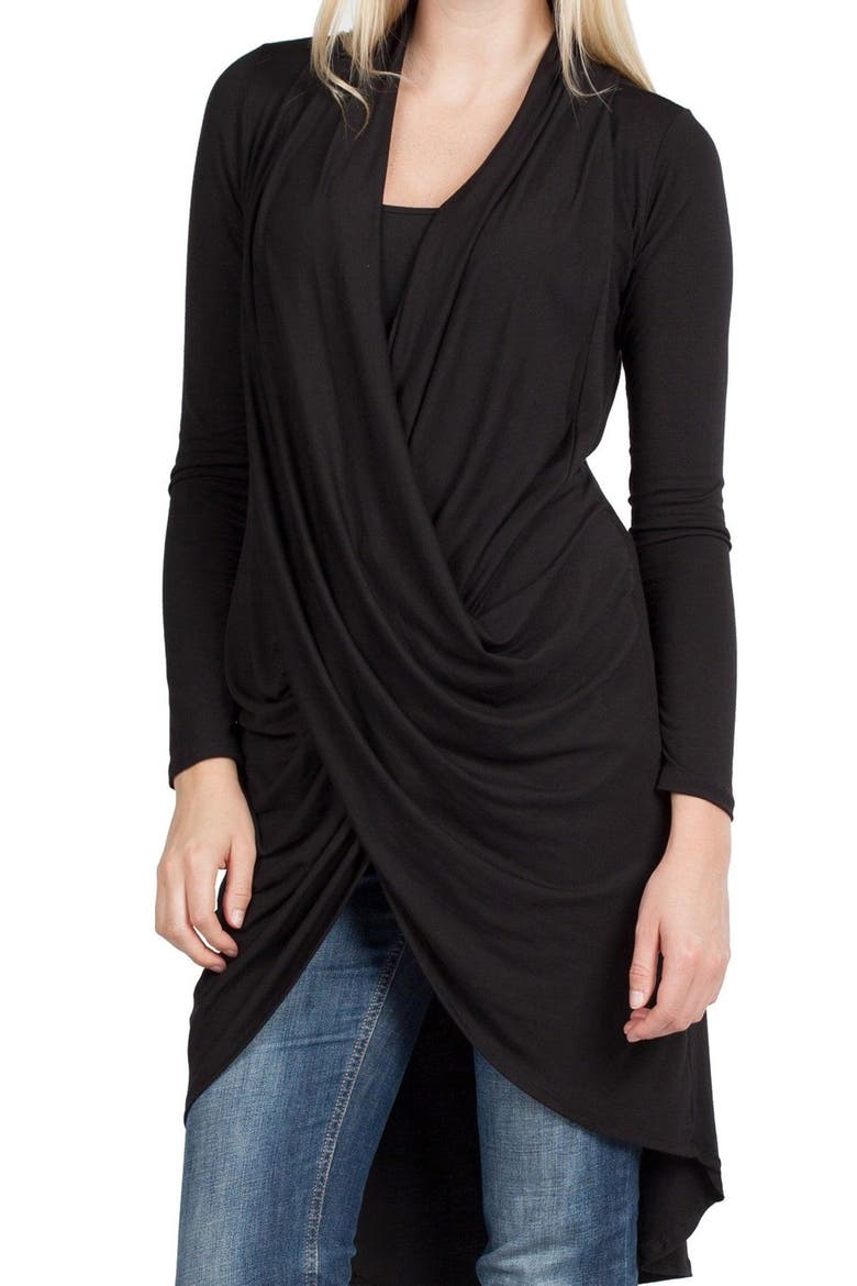 Nara Maternity/Nursing Cardigan, Alternate, color, BLACK