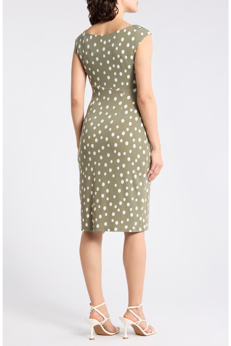Mock Wrap Dress, Alternate, color, MOSS