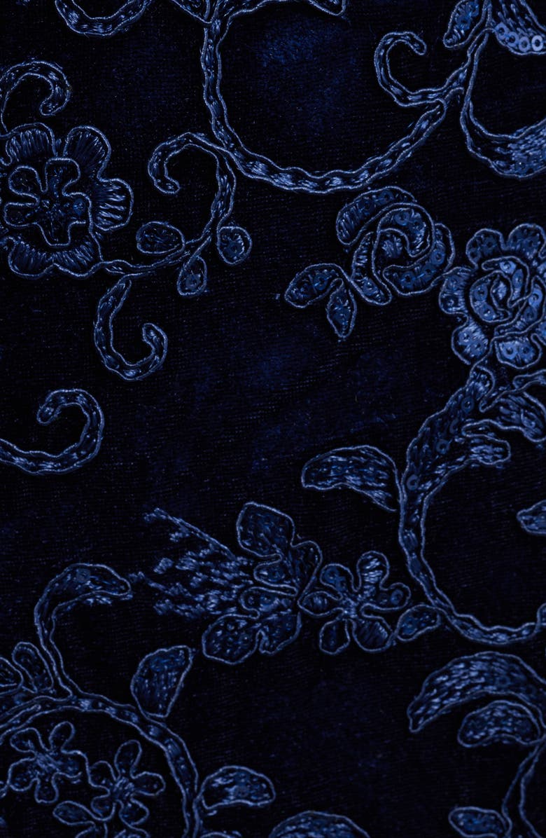 Jump Apparel Sequin Sleeveless Velvet Dress, Alternate, color, Navy