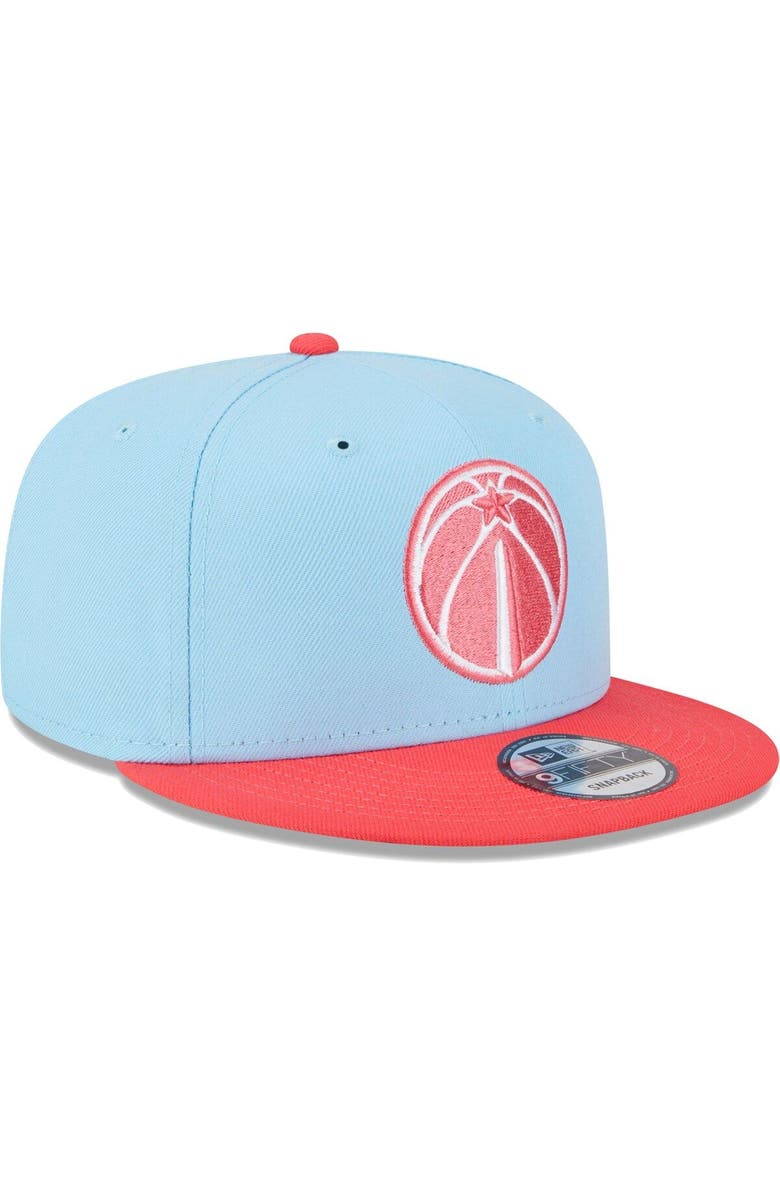New Era Men's New Era Powder Blue/Red Washington Wizards 2-Tone Color Pack 9FIFTY Snapback Hat, Alternate, color,