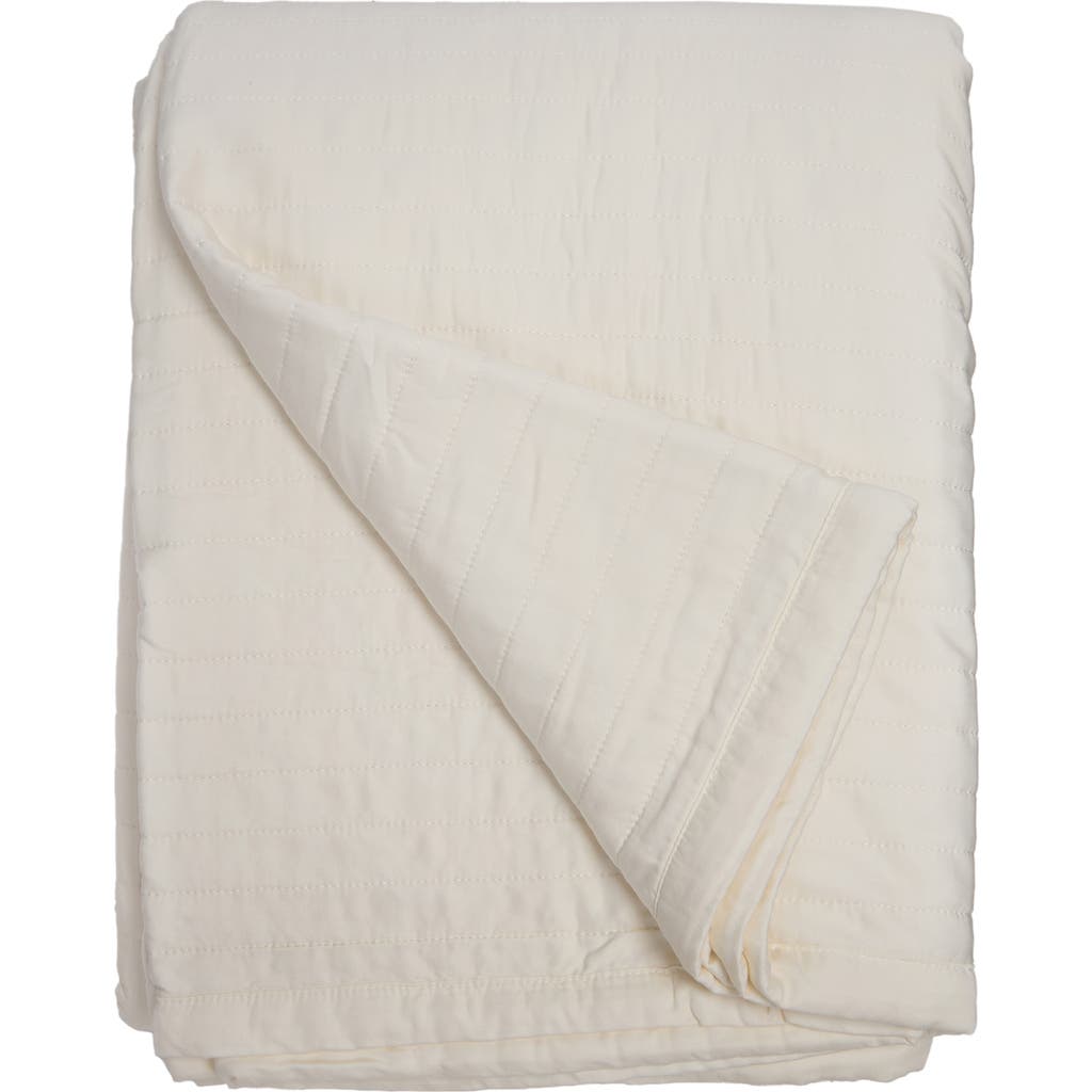 Pom Pom At Home Carlyle Quilted Coverlet In Ivory