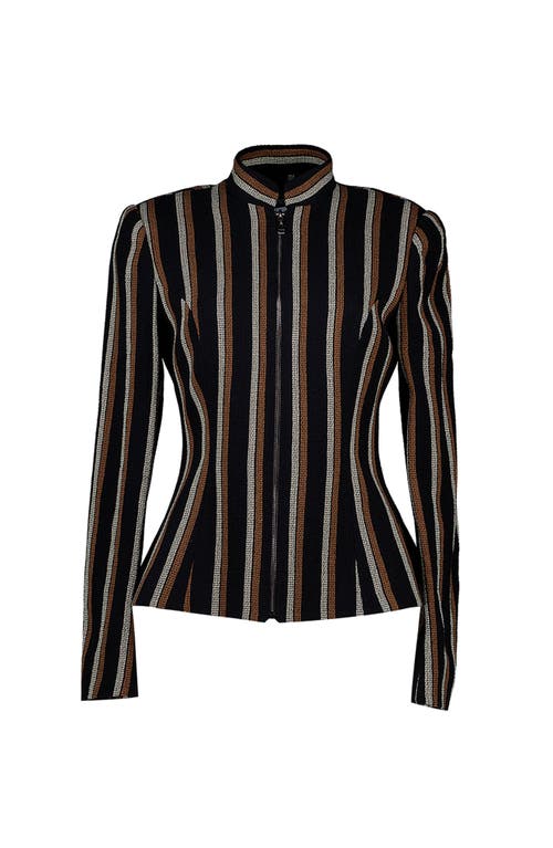 Ivonne Striped Jacket In Black