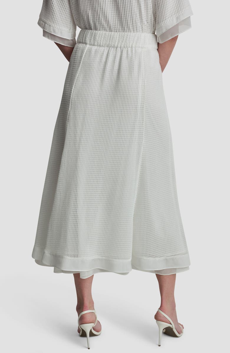 DKNY Windowpane A-Line Skirt, Alternate, color, Ivory