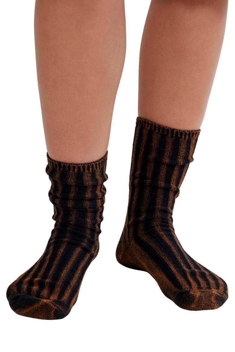 Overdyed Trouser Socks, Main, color, TOBACCO