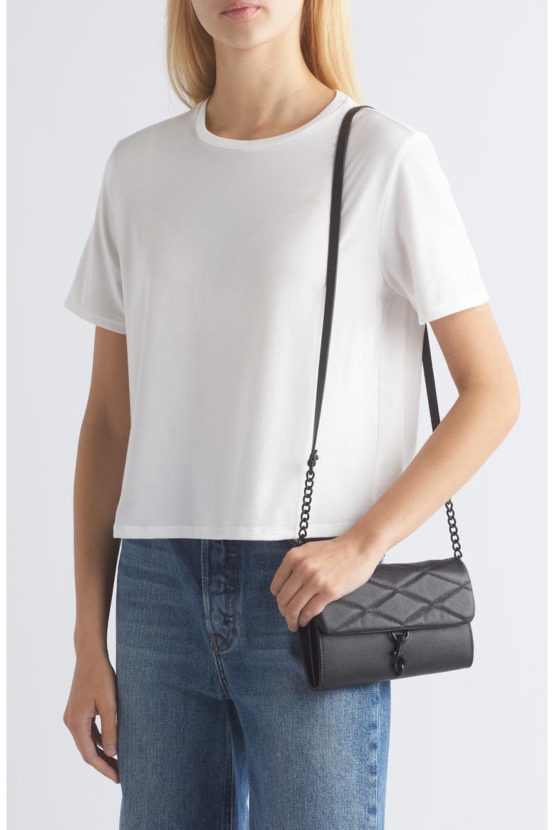 Edie Wallet on a Chain, Alternate, color, BLACK