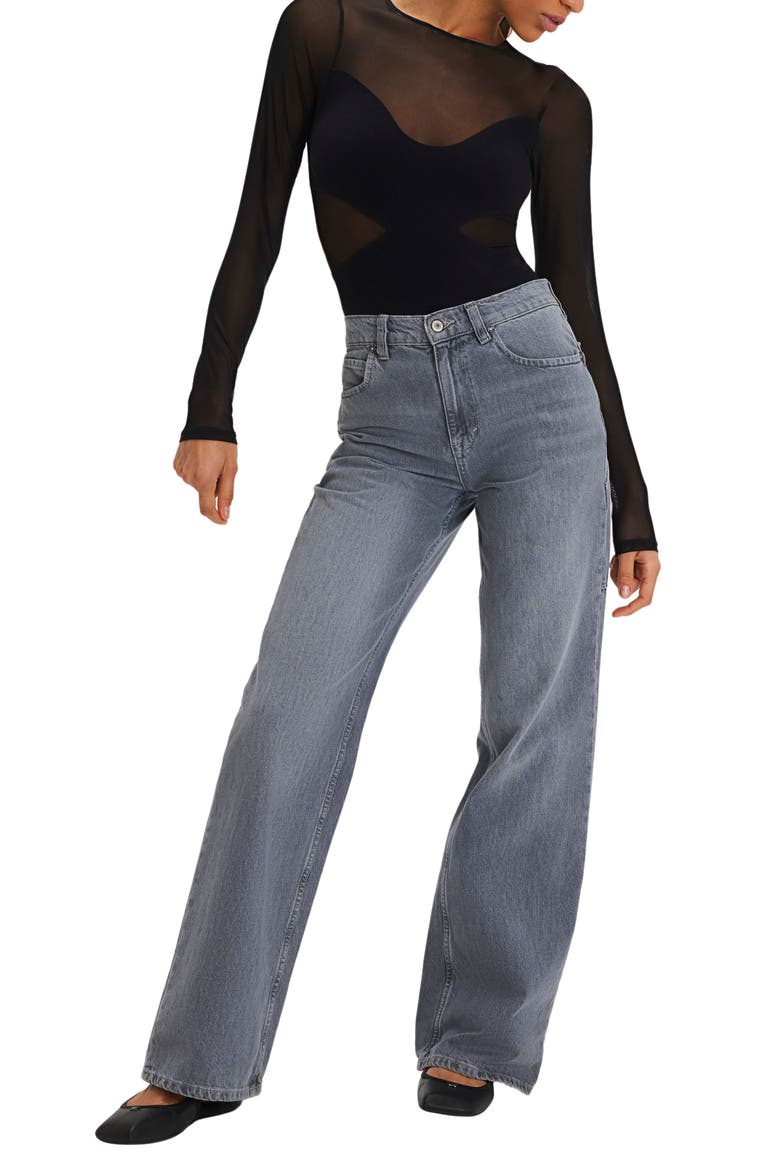 All an Illusion Bodysuit, Alternate, color, BLACK