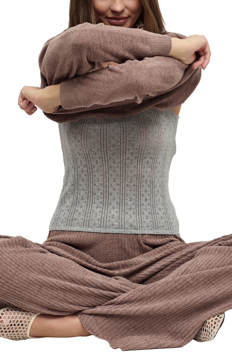 Barefoot Dreams<sup>®</sup> CozyChic<sup>®</sup> Ultra Lite<sup>®</sup> Scallop Hem Lounge Pants, Alternate, color, Sable