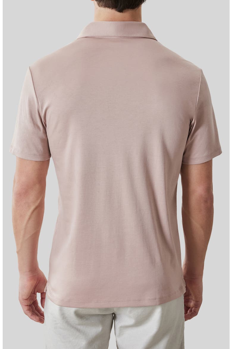 Georgia Short Sleeve Pima Cotton Polo, Alternate, color, POWDER CORAL