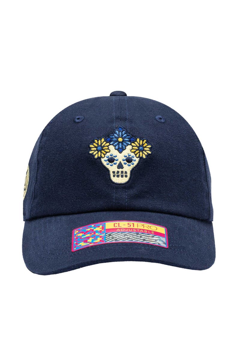 FAN INK Men's Navy Club America Me Da Mi Calaverita Adjustable Hat, Alternate, color, 