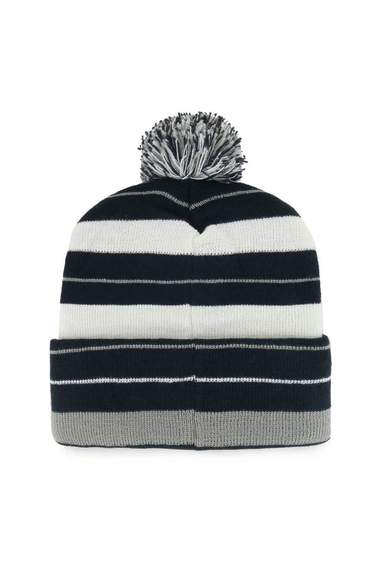 Men's '47 Navy Dallas Cowboys Powerline Cuffed Knit Hat with Pom, Alternate, color, Navy