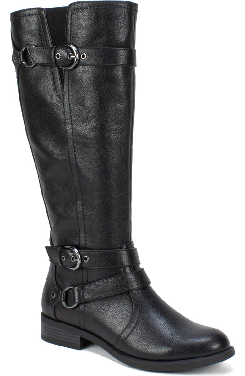 White Mountain Footwear Loyal Tall Faux Leather Riding Boot - Wide Calf, Main, color,