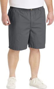 Harbor Bay by DXL Big & Tall Elastic-Waist Cotton Shorts