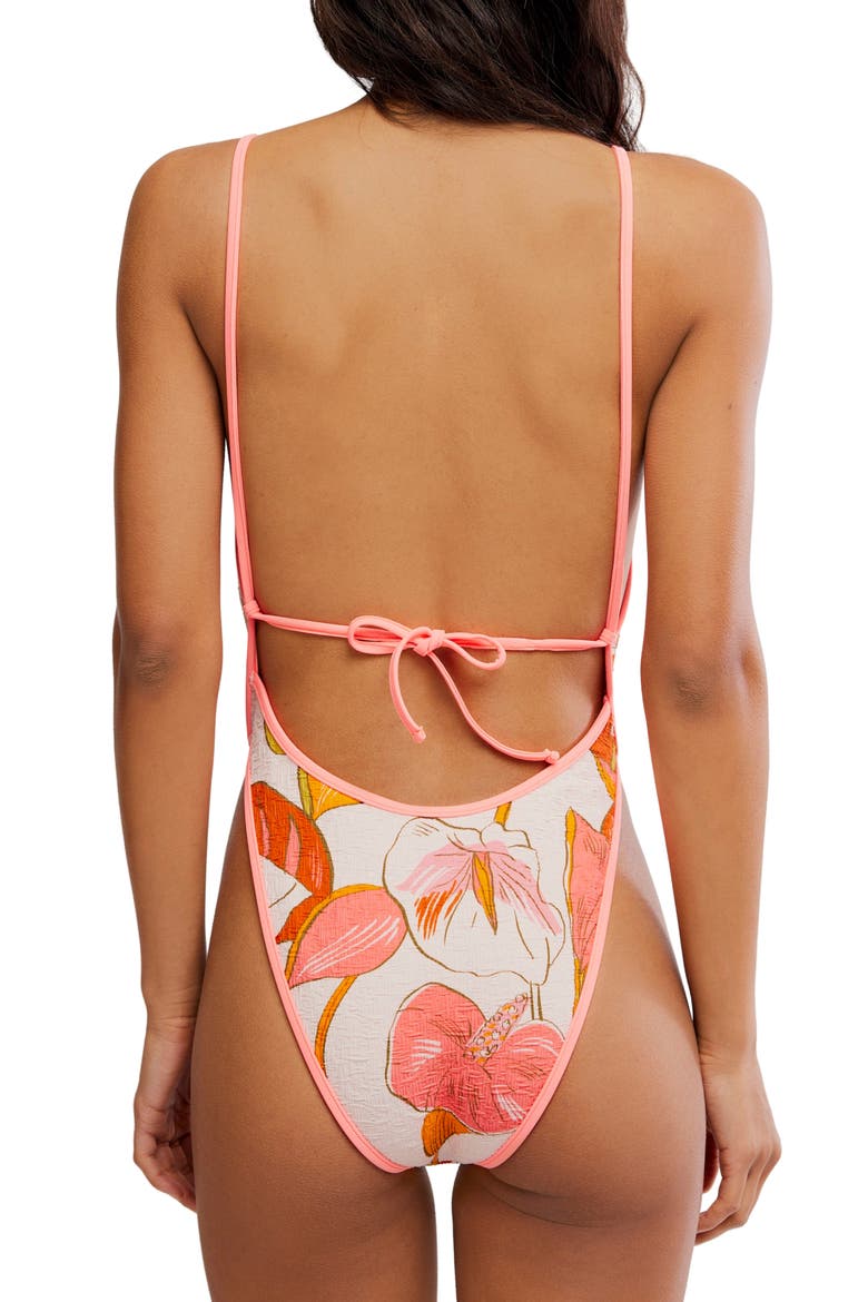 Printed Amber One-Piece Swimsuit, Alternate, color, PURA VIDA BLUSH