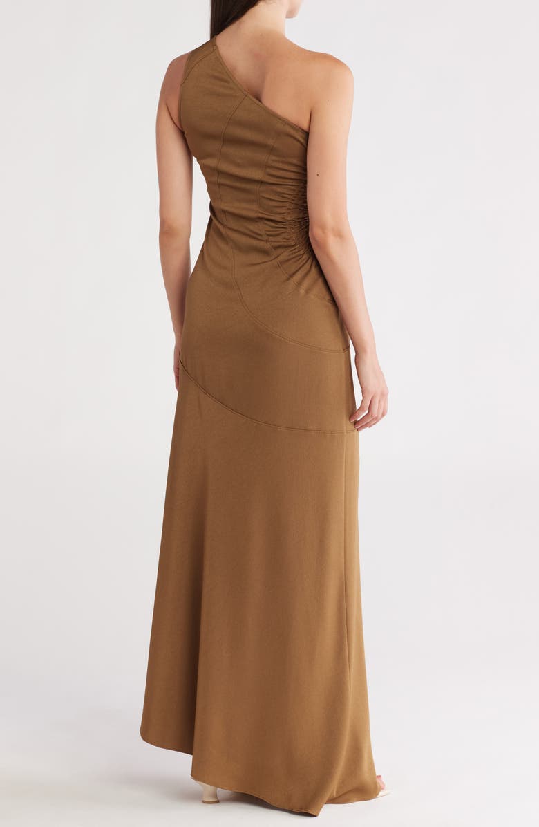 A.L.C. Paige One Shoulder Dress, Alternate, color, Aged Bronze