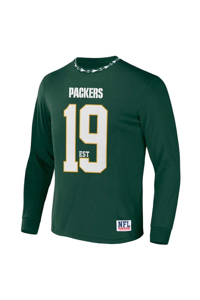 Men's NFL x Staple Hunter Green Green Bay Packers Core Team Long Sleeve T-Shirt, Alternate, color, Hunter Green